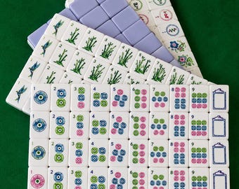 160teiliges Amerikanisches Mahjong Set | 4-Schicht-Acrylholzmaserungsfliesen (Tragbares Reisespiel)
