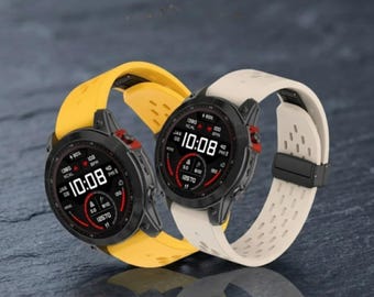Garmin Magnetic Silicone Watch Band – Quick Fit Replacement Strap for Fenix, Forerunner