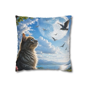 Spun Polyester Square Pillowcase