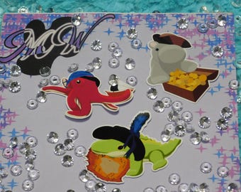 Henry and Crew Pirate Sticker, Henry the Hippo, Ally the Alligator, Squishy the Octopus