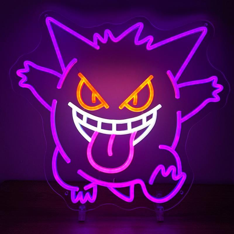 ゲンガー　ネオンライト Gengar neon sign - Etsy 日本