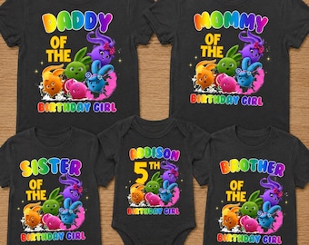 Sunny Bunnys verjaardagsfeestshirts voor het hele gezin