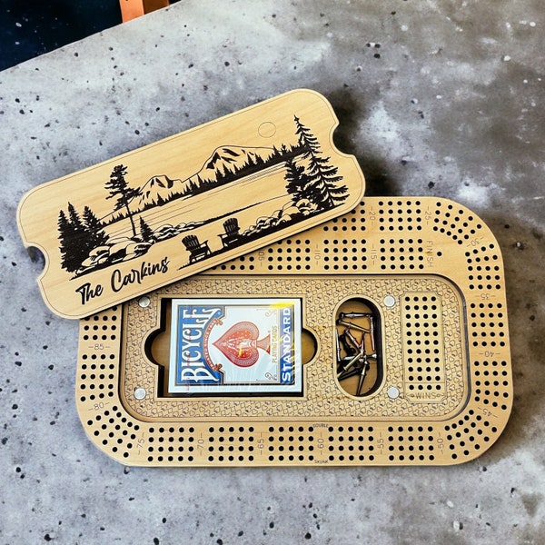 Personalized Compact Cribbage Board