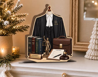 Personalized Judge Wooden Block, Custom Courtroom Decor, Lawyer Graduation Gift JDPZ23-WB-02
