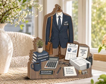 Personalized Accountant Wooden Block, CPA Office Decor, Custom Finance Professional Gift JDPZ28-1