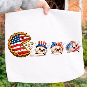 All American Dumpling PNG, Patriotic Food Sublimation Design, Funny 4th Of July Shirt PNG, USA Summer Digital Download