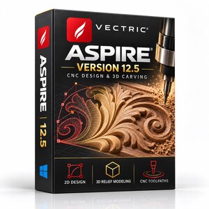 Vectric Aspire 12.5 CNC Design Software | Lifetime License - Instant Download