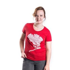 Queens Neighborhood Type Map Adult T-Shirt, Women&#39;s or Unisex Fit