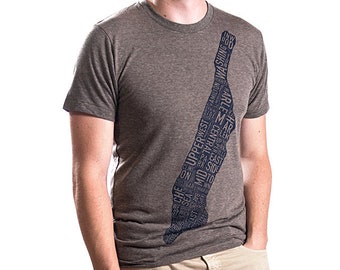Manhattan Neighborhood Type Map Adult T-Shirt, Women's or Unisex Fit
