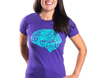 Anatomical Brain Diagram Adult T-Shirt, Women's or Unisex Fit