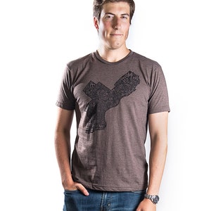 Philadelphia buurt type kaart volwassen T-shirt, vrouwen of Unisex passen