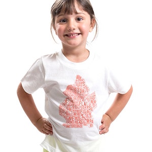 Brooklyn Nachbarschaft Typ Karte Kinder T-Shirt, Original Künstler des Typs Stadtkarte Designs