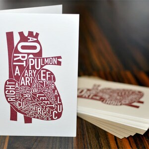 Pacote de cartões tipográficos Love the Heart com 4 da Ork Posters