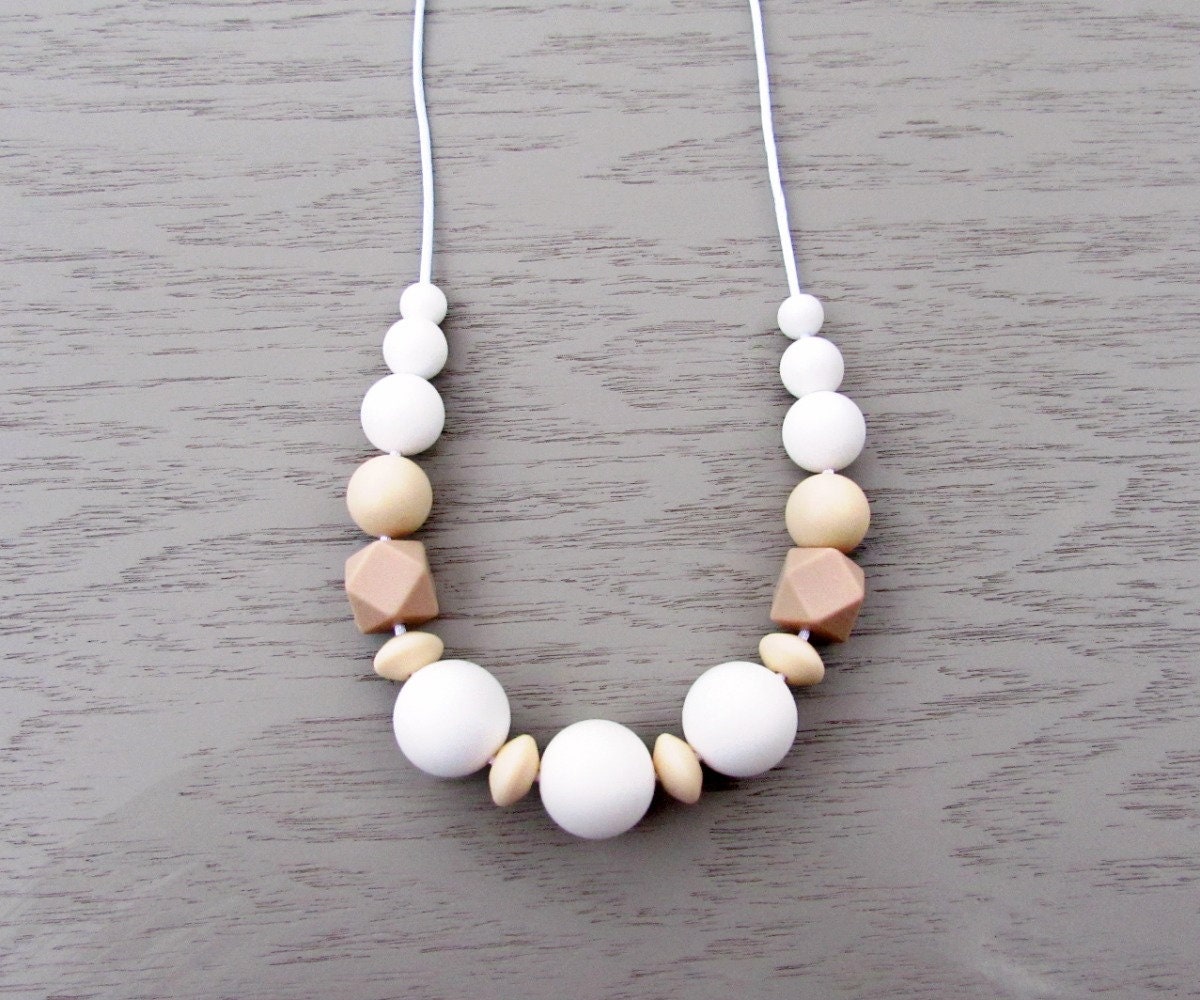 silicone bead necklace for teething