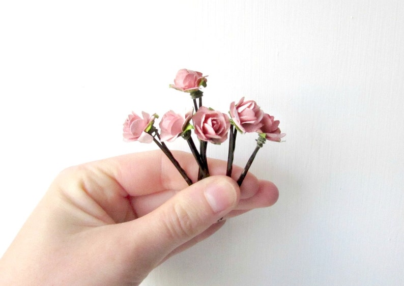 Wedding Hair Flowers Blush Pink Flower Hair Pins Wedding Etsy