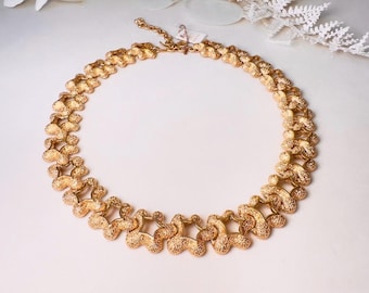 Monet Gold Star Halskette, seltene 1950er Jahre Runway Statement Kragen Halskette, Diamond Dusted Sea Star Halskette mit Original Tags