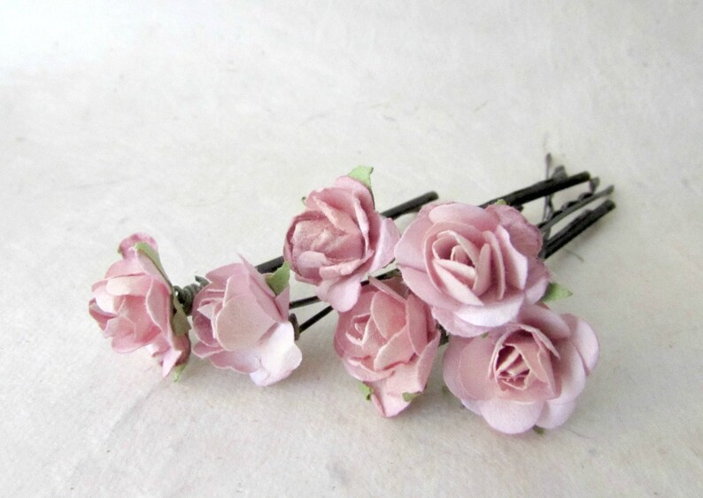 Wedding Hair Flowers Blush Pink Flower Hair Pins Wedding Etsy