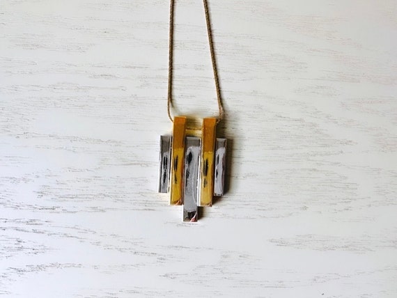 1976 Silver and Gold Avon Pendant Necklace, Mid C… - image 2