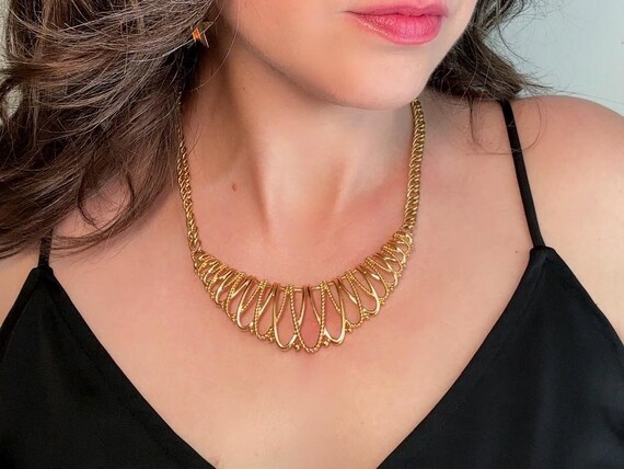 Mesh Choker Necklace For Women – Braided Chain Statement Collar In Silver Or Gold - View #5