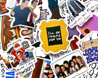20-50 stuks Friends Sitcom Stickers, Stickers van tv-series uit de jaren 90, Central Perk logo stickers, Waterdichte stickers voor laptop, dagboek, notitieboek