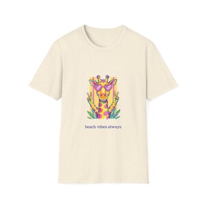 Giraffe with Heart Sunglasses T-Shirt | Peace Sign Vibes