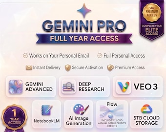 Gemini AI Pro / Acceso personal durante todo el año / Entrega inmediata