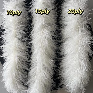 Boa de plumas de avestruz de lujo / Chal de novia, boa nupcial, chal para fiesta de noche imagen 9