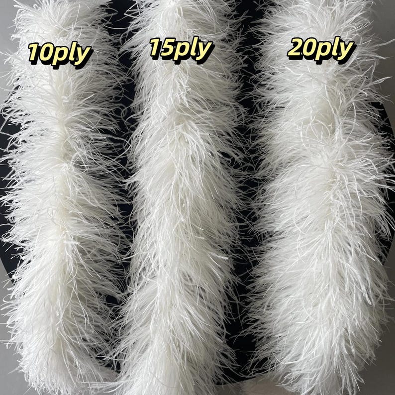 Boa de plumas de avestruz de lujo / Chal de novia, boa nupcial, chal para fiesta de noche imagen 9