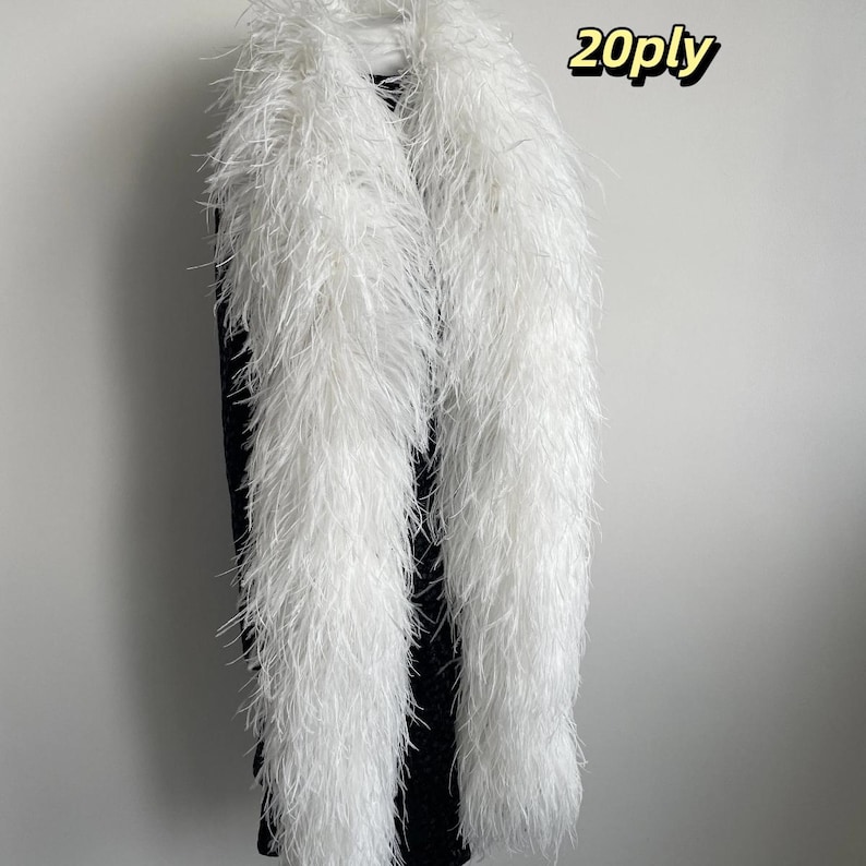 Boa de plumas de avestruz de lujo / Chal de novia, boa nupcial, chal para fiesta de noche imagen 1