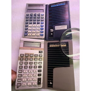Vintage Texas Instruments TI-36 Solar & BA-35 Calculator Lot w/ Cases Tested
