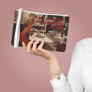 Victorian Feminist Clutch Bag "I fear we are not being nefarious enough" Meme