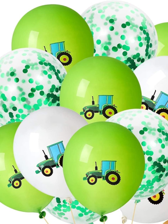 4Pcs Farm Tractor Giant Foil Balloons for Birthday Baby Shower Tractor Themed Party Decorations Supplies