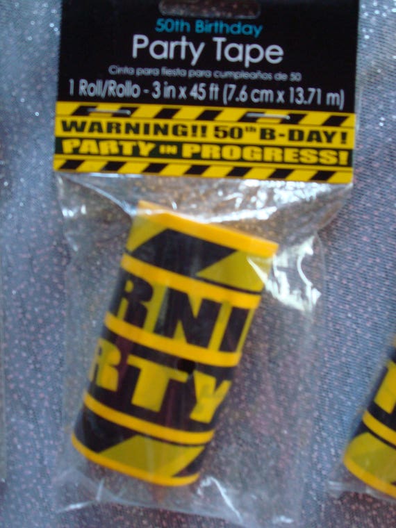 Over The Hill Midlife Crisis Novelty Caution Tape Birthday Party