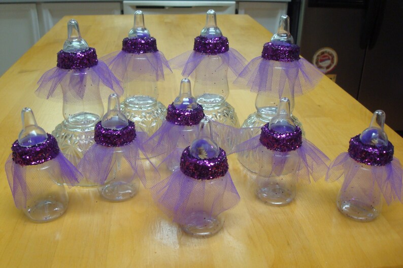 Tutu Baby Bottle Favors Fancy Baby Shower Favors Ballerina Etsy