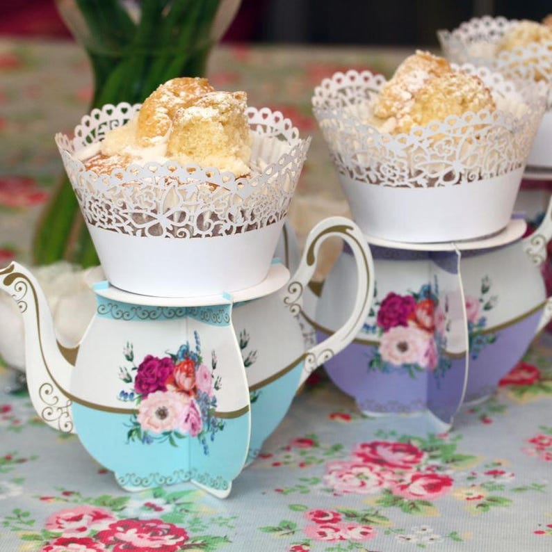 Truly Alice Tea Pot Cupcake Stands; Alice in Wonderland Theme; Mad Hatter Tea Party Decorations; Unique Alice in Wonderland decor; Cupakes