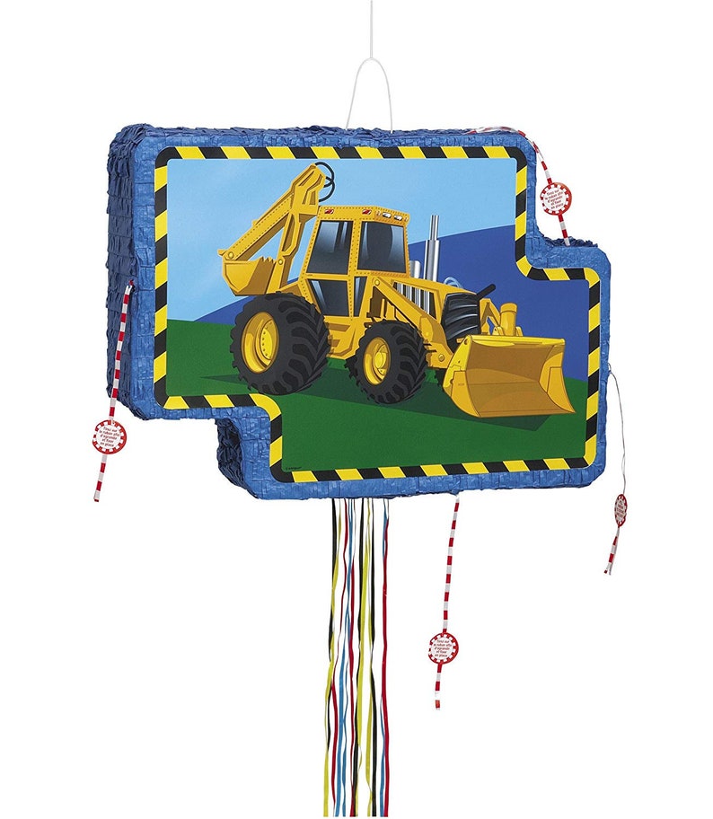 Tractor Birthday Party Pinata; Construction Theme Pinata; Party Decorations; Transportation Theme; Birthday Party Favors; Pinata decorations