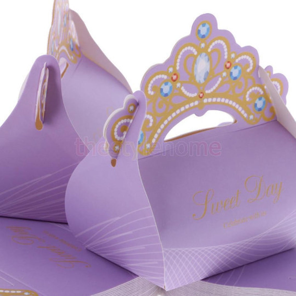 Princess Crown Tiara Favor Boxes Wedding Favor Boxes Bridal Etsy