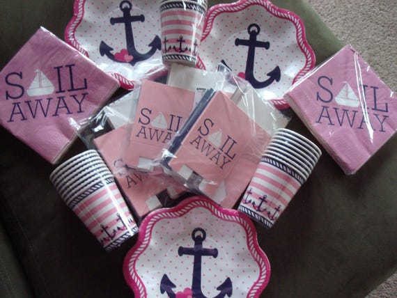 Girl's Nautical Baby Shower Girl's Nautical Birthday - Etsy