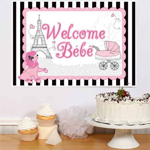 I Love Paris Theme Baby Shower A Day In Paris Centerpieces Etsy
