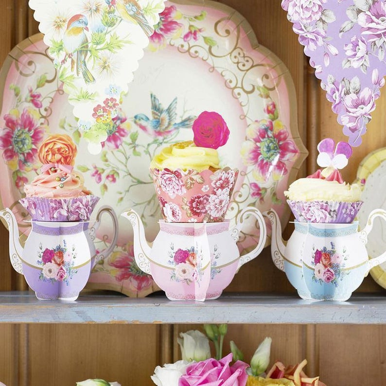 Truly Alice Tea Pot Cupcake Stands; Alice in Wonderland Theme; Mad Hatter Tea Party Decorations; Unique Alice in Wonderland decor; Cupakes