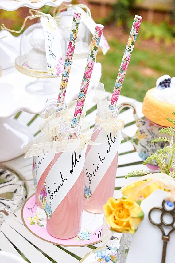 Talking Tables Drink Me Set Alice In Wonderland Table Decor Etsy