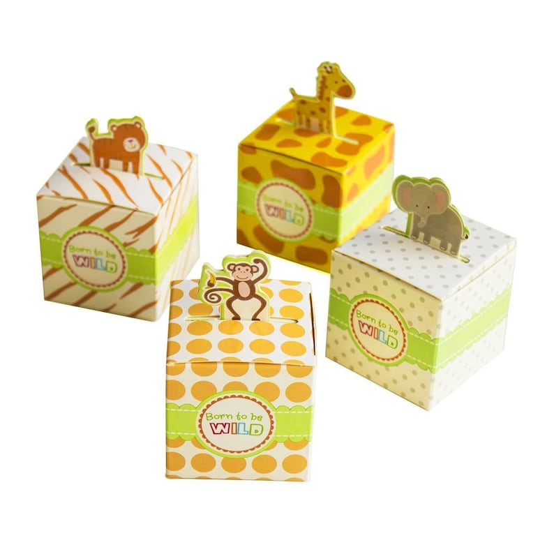 Jungle Themed Baby Shower Favor Boxes Safari Themed Baby Etsy