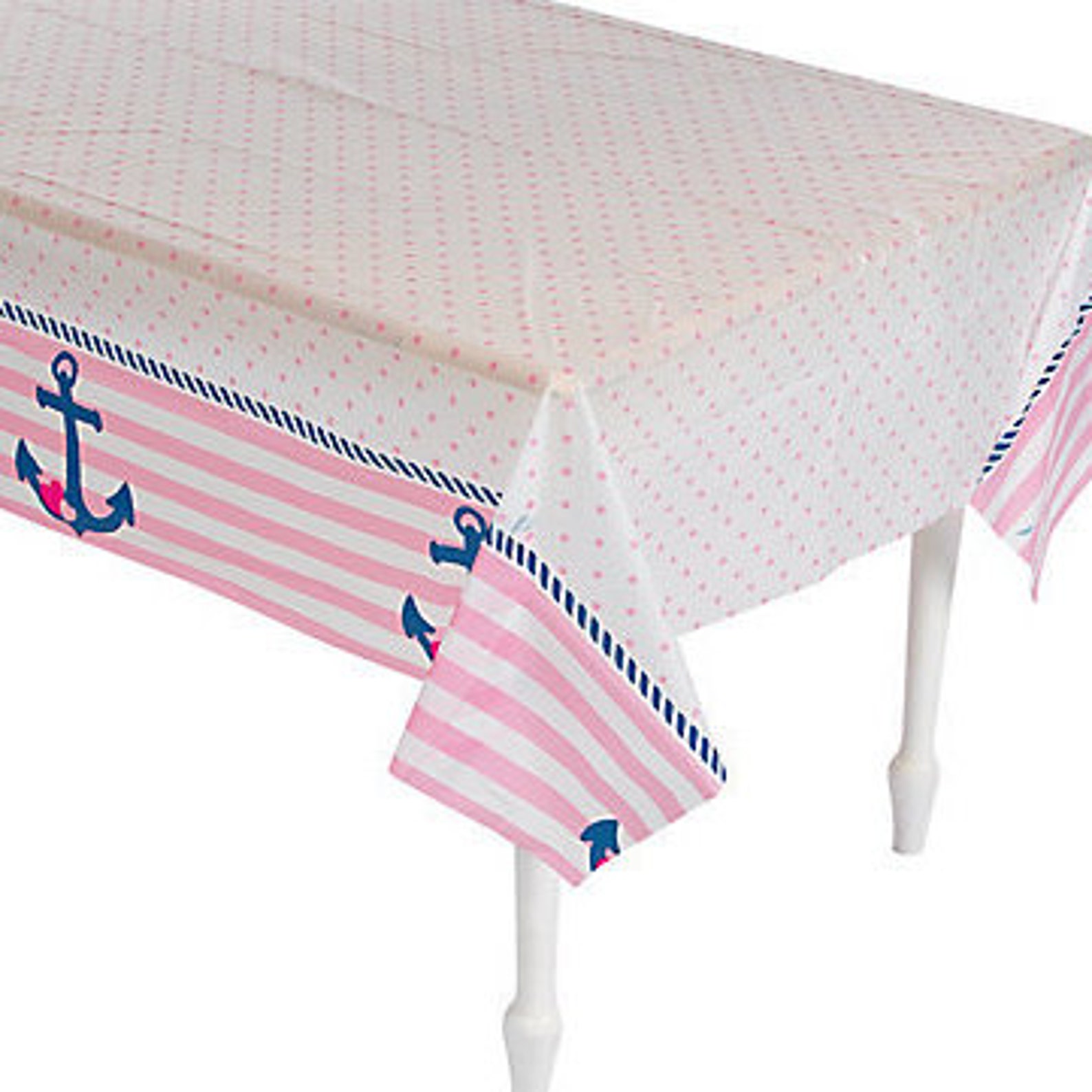 Girls Nautical Birthday or Baby Shower Tablecloth Girls Etsy