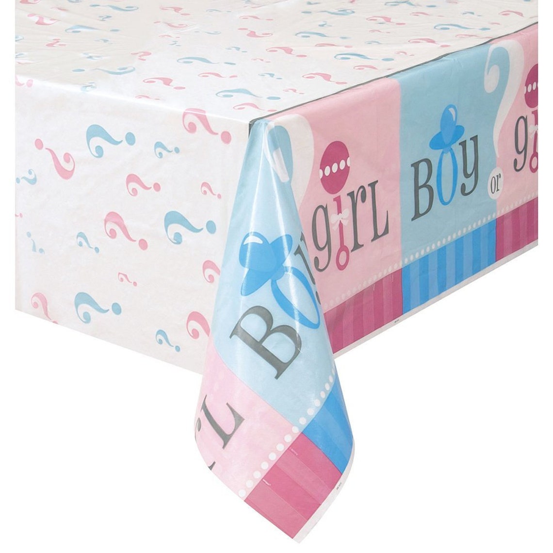 Gender Reveal Baby Shower Table Cloth Pink & Blue Brand New Etsy