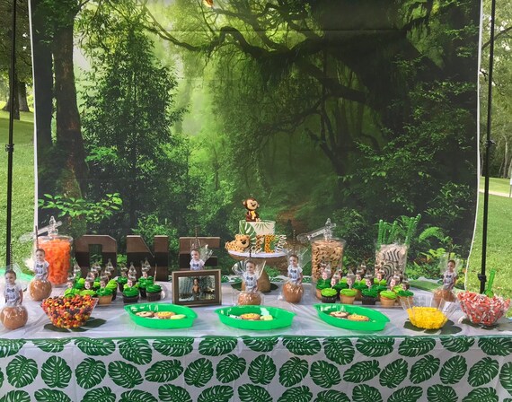 Jungle Theme Baby Shower Tableware Palm Tree Leaf Bowls Etsy