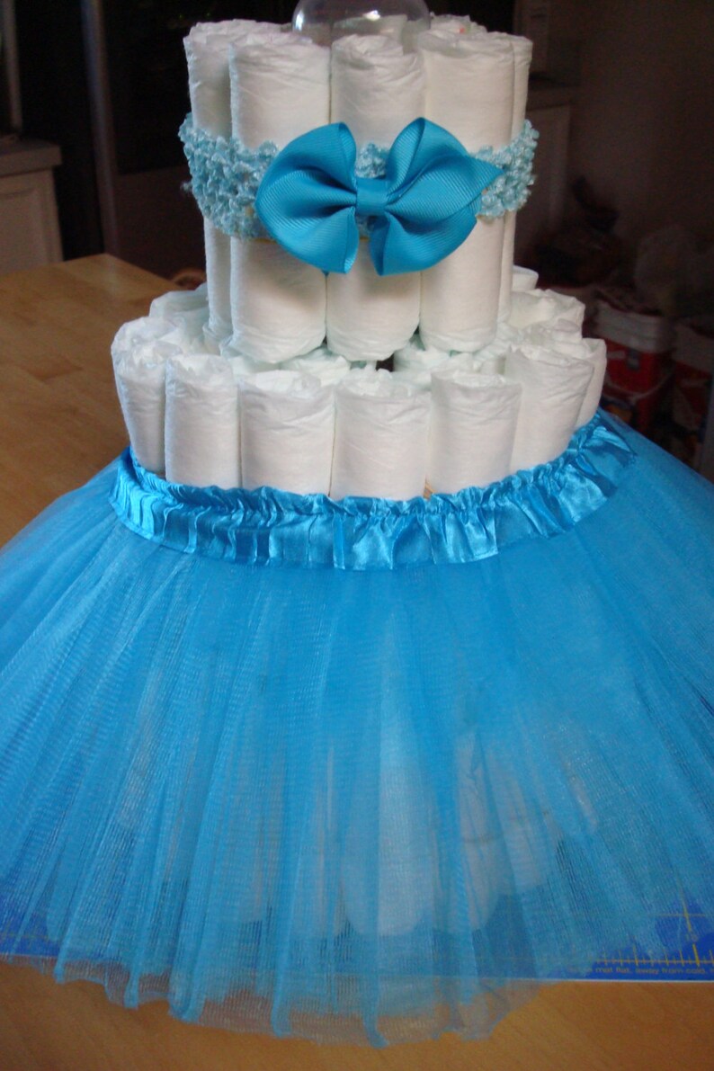 Ballerina Tutu Diaper Cake Kit Themed Baby Shower Image 0