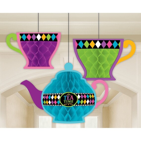Alice In Wonderland Baby Shower Decorations Mad Hatter Theme Etsy