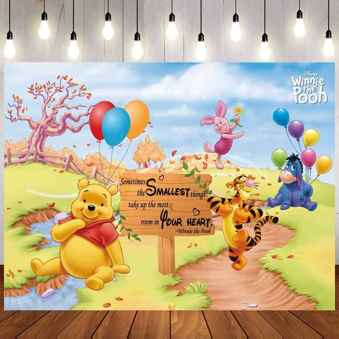 Winnie The Pooh and Friends Photography Backdrop; Winnie The Pooh Scene