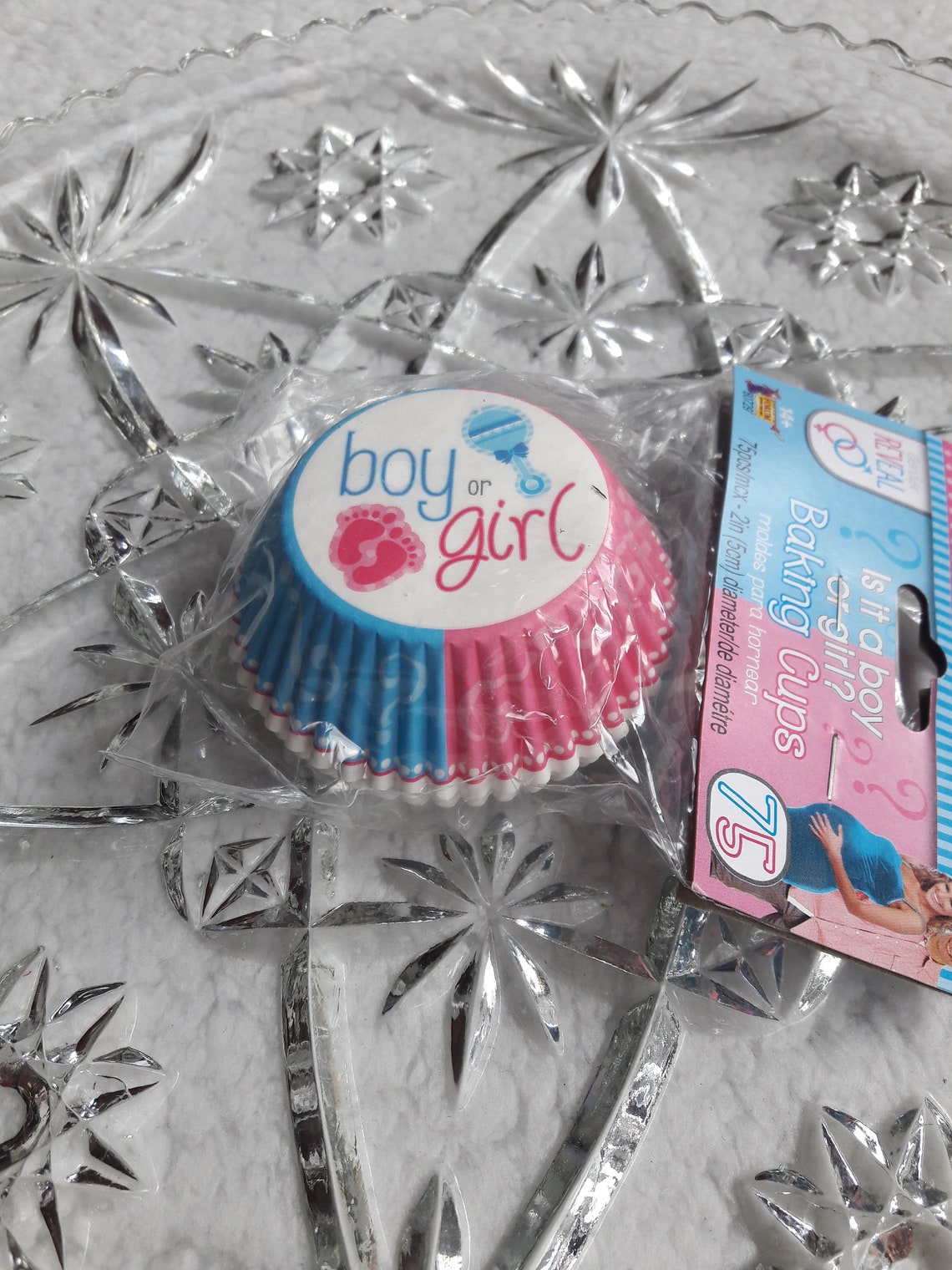 Gender Reveal Cupcake Liners Gender Reveal Baby Shower Etsy