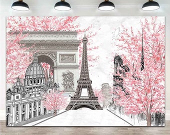 Paris Theme Eiffel Tower and Hand Drawn Vintage Picture of Stylish Girl Print Background for Baby Shower Birthday Wedding Bridal Shower Party Decoration Photo Studio 10x15 FT Photography Backdrop Paris Theme Eiffel Tower and Hand Drawn Vintage Picture of Stylish Girl Print Background for Baby Shower Birthday Wedding Bridal Shower Party Decoration Photo Studio 10x15 FT Photography Backdrop